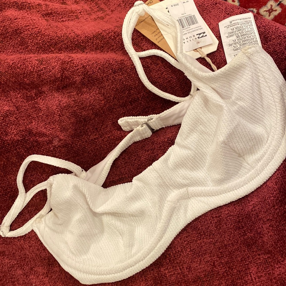 Billabong White Bikini Top